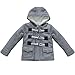 iiniim Baby Boys Winter Hooded Jacket Outwear Coat Clothes Outfit Costumes Grey 1-2 Years