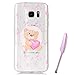 Produktbild Galaxy S7 Silikonhülle, Galaxy S7 Hülle mit Baby Bär Muster, Edaroo Comic Katze Blumen Tier Bunt Farbig Entwurf Ultraslim Dünn Transparent Durchsichtig Klar Soft Weich TPU Gel Silikon Handyhülle Bückseite Schutzhülle Schutz Case Cover für Samsung Galaxy S7
