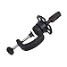Teenitor 2 Pcs Wig Mannequin Head Stand - Training Cosmetology Manikin Holder Mannequin Head Holding Clamp Adjustable to Table Black