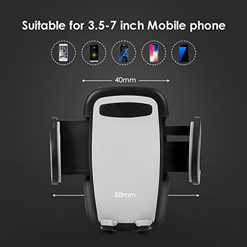 Ereach Supporto Smartphone per Auto Cellulare Rotazione di 360 Gradi di Rotazione Porta Cellulari Auto per Telefoni iPhone 7 7 Plus 6s 6s Plus 6 6 Plus iPhone SE 5s, Samsung Galaxy S7 S6 J5 A5, Asus Zenfone 3, Huawei e GPS