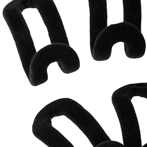 10pcs Mini Anti-Rutsch Mini Beflockung Kleidung Rack Kleiderbügel Haken Halter Aufhänger Anschluss – Schwarz, one size - 6