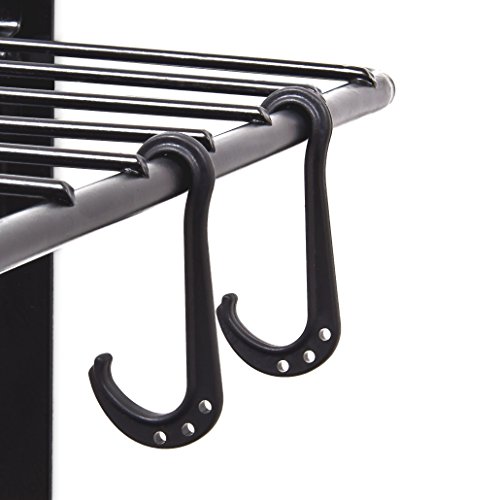 Relaxdays Fahrradhalterung, Für 2 Fahrräder, Fahrradhalter zur Wandmontage, Max. 50 kg, HBT 43,5 x 34 x 67 cm, schwarz / blau - 5