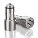 Produktbild NALIA 2-Port USB Auto-Ladegerät (2x2,4A) Edel-Stahl Car Charger Schnellladegerät Ladestecker Adapter Kfz Zigaretten-Anzünder, Dual Power Ladeadapter für Apple Samsung Huawei Sony HTC Navi - Silber