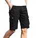 Produktbild UJUNAOR Herren Cargo Hose Cargo Pants Unifarbe Arbeitshose Cargohose Cargopants Shorts(Schwarz,31)