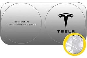 CKPEOR Pare-Brise Pare-Soleil, Pare-Soleil Pliable de fenêtre Avant de Voiture, Bloque Les Rayons ultraviolets pour Tesla Model 3 2018 2019 2020 Tesla Model S 2012-2020 Tesla Model Y 2020 2021
