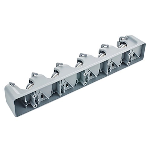 MPTECK @ Gerätehalter Besen Besen-Halter Storage-Mopp-Besen Wandhalterung 5 Position 6 Haken für Besen Mopp Gartenwerkzeuge Pinsel - 2