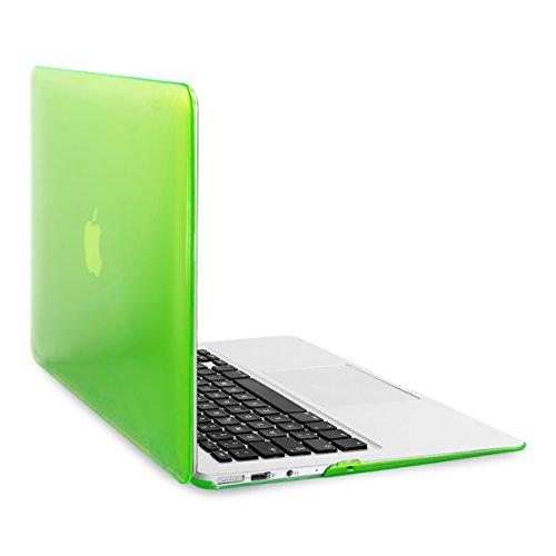 kwmobile Crystal Hülle für Apple MacBook Air 13" (ab Mitte 2011) Hard Case - dünne durchsichtige transparente Schutzhülle Cover Tasche Neon Grün Transparent