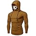 Produktbild Aoogo Herren Maske Schädel Reine Farbe Pullover Langarm-Kapuzenpulli übersteigt Bluse