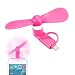 Produktbild Rosa - Im Taschenformat beweglichen Kühlventilator Plug and Play für Android Micro USB-Geräte - Lenovo K5 Note, K6, K6 Note, K6 Power, P2, Phab, Phab Plus, Phab2, Phab2 Plus, Phab2 Pro, Vibe A, Vibe K4 Note, Vibe K5, Vibe K5 Plus, Vibe P1, Vibe P1 Turbo, Vibe Shot, Vibe X2, Vibe X3