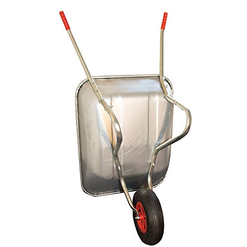 Schubkarre 80 Liter mit verzinkter Wanne & Luftreifen - 3