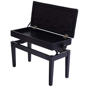 Klavierbank mit Notenfach Klavierhocker Piano-Sitzbank Schminkhocker