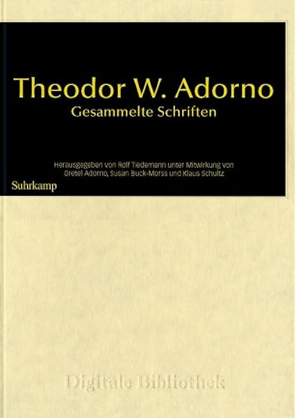 Digitale Bibliothek Nr 97 Theodor W Adorno Gesammelte Schriften Adorno Theodor W Tiedemann Rolf Amazon De Software