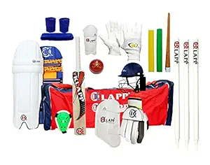 Klapp Full Cricket Kit Combo with Professional Brand Stumps (English Willow)