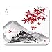 Produktbild Luancrop Mausunterlage Fujiyama-Berg und roter japanischer Ahorn auf traditionellem Tinte Mousepad für Notizbücher, Tischrechner-Mausunterlagen, Bürozubehöre