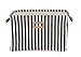 GreenForest Blue Strips Storage Basket with PU Totes, Set of 3