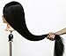 Neverland Beauty 30" Long Smooth 100% Synthetic Black Hair Hairdressing Equipment Styling Head Doll Mannequin Training Head Tools Braiding Cutting Student Practice Model with Clamp UK Stock