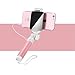 Produktbild l&zr Selfie Stick für Android/iPhone 6/6s/6 Plus Schwarz Fernbedienung mit Spiegel-Make-up Keine App Keine Batterien, Pink, 16cm