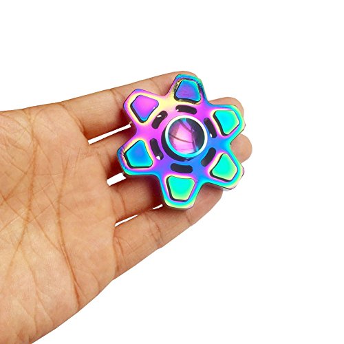 Hand Spinner Stress Relief Toy, Colourful Aluminum Alloy Hand Spinner Fidget Toy Stress Reducer Made Bearing Focus Anxiety Relief Toys for Killing Time Hand Spinner Stress Relief Toy, Colourful Aluminum Alloy Hand Spinner Fidget Toy Stress Reducer Made Bearing Focus Anxiety Relief Toys for Killing Time