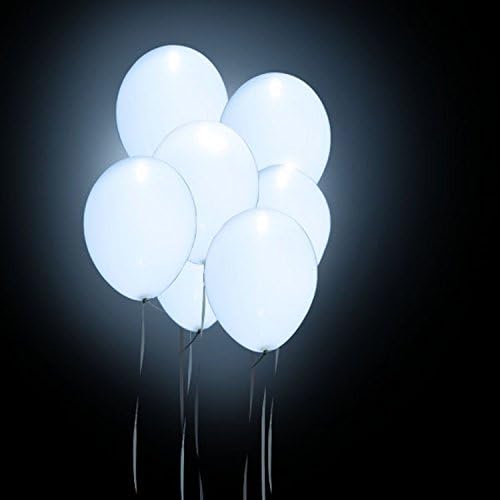 20PCS LED Glow Balloon White Glow Balloon for Happy Birthday Party Decoration Glow Balloon by
