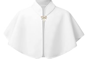 CHICTRY Enfant Fille Cape Boléro Mariage Princesse Cardigan Gilet pour Robe Tops Veste Danse Ballet Piano Scène Performance Florale Épaule Cape Coton