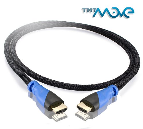 TMT-MOVE 1M HDMI HIGH SPEED KABEL 1m ETHERNET 1.4 v FULL LCD HD 3D 1080p HDTV PS3 zweifach geschirmt / 24K vergoldet / Ultra HD 4k 2160p - 2