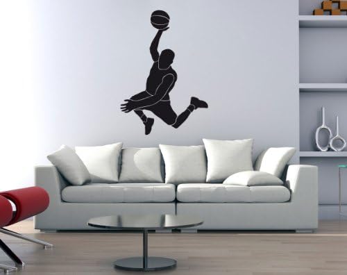 Vinyl Wall Sticker Basketball #121C brown 120cm x 170cm (RAL8017)