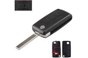 Energy 01 - Carcasa para Citroen C2 C3 C4 C5 C6 C8 Xsara Picasso Berlingo – Peugeot 207 307 308 407 408 3008 5008 Partner 807 1007 – Fiat ULYSSE (3 botones – Citroen, VA2 – CE0505 CE05 36)