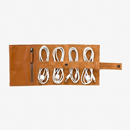 This Is Ground Genuine Leather Cordito: Cord Organizer for Tech Accessories – 100% Real Italian Leather – Cord Management System For Professionals, Students and Travelers