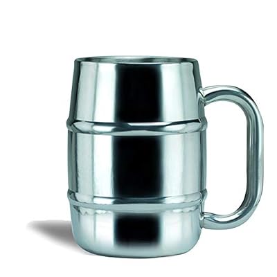 Eurowebb Chope de bière double paroi en acier inoxydable