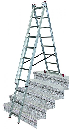 Krause Corda Alu VielzweckLeiter Treppenleiter 3×8 Sprossen Stehleiter - 4