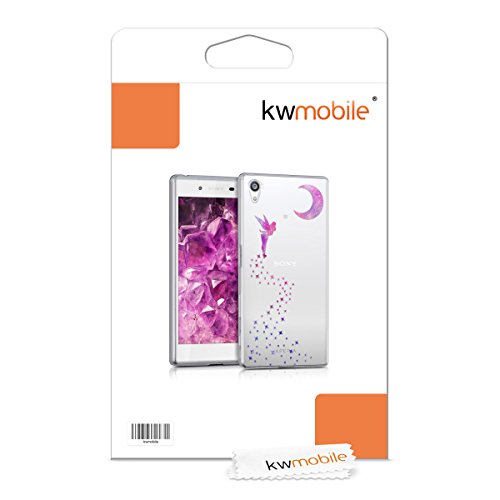 kwmobile Funda para Sony Xperia Z5 - Carcasa Protectora de  TPU  con dise  o de Hada en  Rosa Fucsia Violeta Transparente 