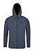 Produktbild Mountain Warehouse Snowdon Hoodie für Herren - Atmungsaktive Jacke, pillingfrei, Schnelltrocknend, Kapuze, Bequem - Ideal für Wandern im Sommer, Bergwandern und Camping Marineblau XXX-Large