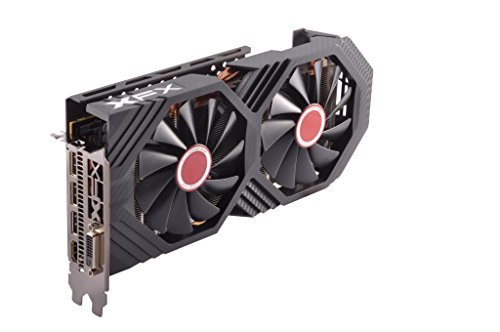 XFX AMD Radeon RXRX-580P8DBRR 8GB Black Edition - Tarjeta gráfica Radeon Express, OC 1425M D5 LED HS BP 3 DP, HDMI DVI