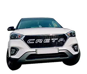 Auto Pearl - Car Front Grill Alpha Black Chrome for Creta 2018