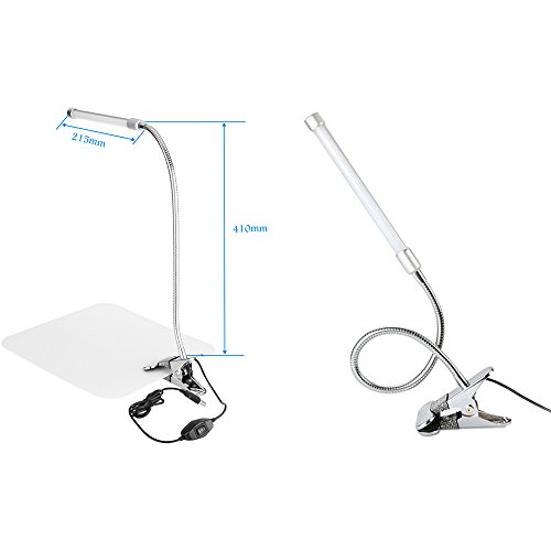 Eastlion Flexible Augenschutz LED Leselicht 6W 180 LED Clip Leuchten Leselampe am Bett Startseite Dimmbare Tabelle USB Augenpflege Klemmlampe Warmweiß - 2