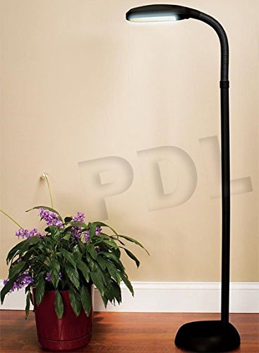 Floor Standing Daylight LED Reading Hobby Work Craft SAD Standard Lamp Light New (Black)