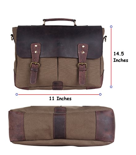 Rustic Town Pr  mie Qualit  t Handgemacht Traditionellen Leinwand Umh  ngetasche Schultertasche Schulranzen Kuriertasche Notebooktasche Laptoptasche M