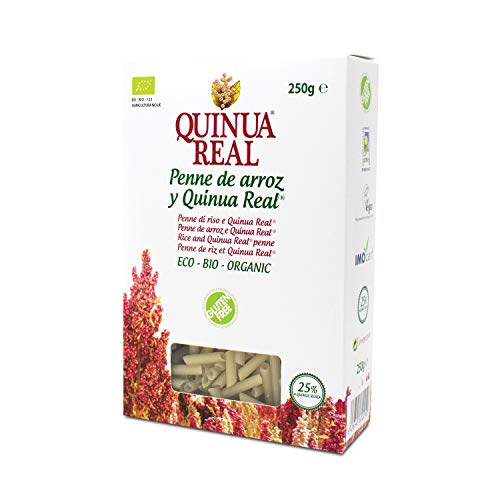 Penne de arroz y quinoa real bio gluten free - Quinua Real - 250g (caja 6 uds.) Total: 1500 g