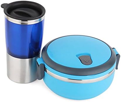 A travel mug and a lunch box in bundle , stainless steel Thermos cup - for tea or coffee