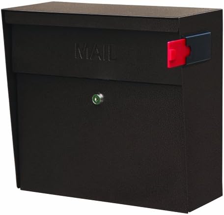 Mail Boss 7164 Metro Locking Wall Mount Mailbox, Bronze High Capacity Security, 15.75 in. H x 14.5 in. W x 7.25 in. D