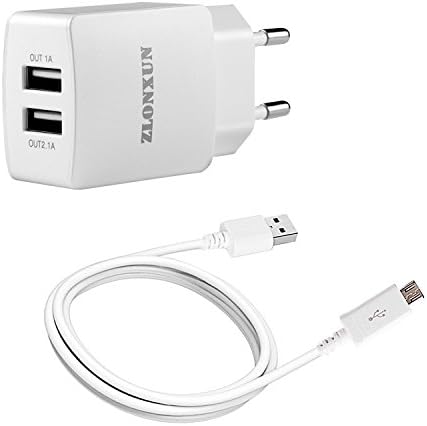 International Charger 2 Ports USB + Micro USB Cable for Samsung Galaxy S4 S6 S7 Edge Note 4 5,Huawei,Nexus,LG G4 G6,HTC M8,Moto ...