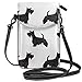 Produktbild best pillow Scottie Dog Cute Scottish Terrier Black And White Small Cell Phone Purse Crossbody Cellphone Shoulder Bag Smartphone Wallet Purse With Removable Strap