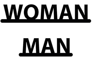 ENDS CUOIO ENDS CUT Targhetta Adesiva per Bagno Woman + Man, Targa in Plexiglass Adesivo, Insegna Personalizzata per Bagno, Adesivo Toilette Accessori Bagno (W+M, N)