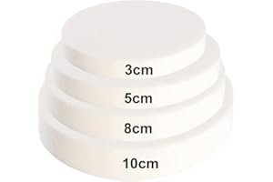 YURO Cojín redondo de espuma de alta densidad, corte de espuma para tapicería para taburetes otomanos, bancos, patios, cabeceros, bricolaje, sofá, sillón, grosor 3 cm/5 cm/8 cm/10 cm