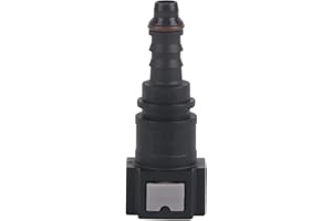 BEDIFFER Szybkozłącze Przewodu Paliwowego, Czarne Nylonowe Złącze Prostego łokcia, Plastikowe Złącze Przewodu Paliwowego z Gumy Paliwowej do Złącza,Produkty formowane