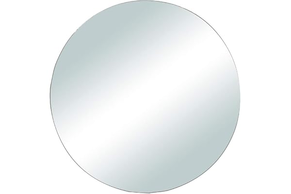 Rayher 46453000 spegelplatta rund för egen design och dekoration, spegeltallrik för bordsdekoration, 20 cm
