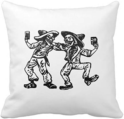 Dos Amigos Posada Calavera Throw Pillow