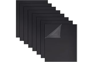 OLYCRAFT 8 hojas de plástico ABS negro de 200 x 250 x 0,5 mm, placas de plástico ABS, hoja de plástico duro para modelos arquitectónicos, mesa de arena, suministros de material de modelo de