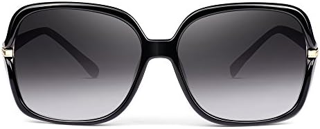 Smileyes Men&amp;Women Full Mirrored Aviator Sunglasses Polarized Sunglasses for ladies women's girls' #TSGL006 (black)