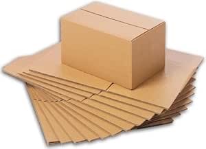 50 x Versandkartons 400 x 300 x 200 mm (40 x 30 x 20 cm) einwellige Faltkartons Versandkarton ...